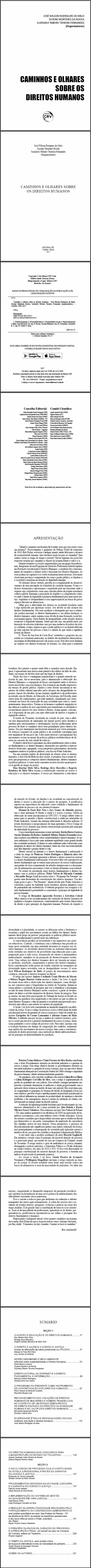 CAMINHOS E OLHARES SOBRE OS DIREITOS HUMANOS